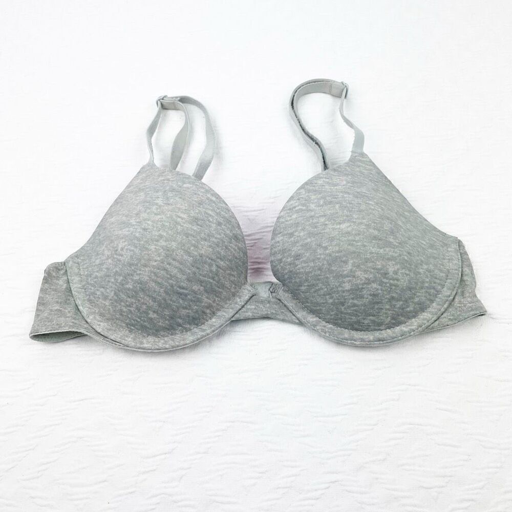 BUY 1 GET 1 FREE Victorias Secret 34b gray lined demi preowned with use